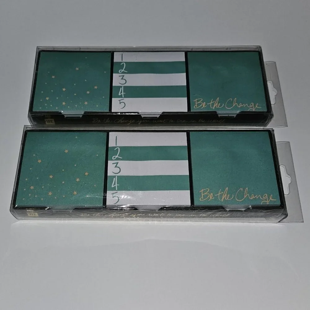 NEW 2 Be The Change You Want To See Note Pads (3 Designs) Me To We Green